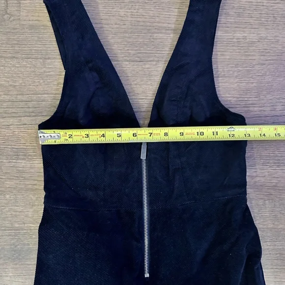 Urban Outfitters BDG April Corduroy Zip Front Jumpsuit-Size Small-Navy Blue - Picture 10 of 11